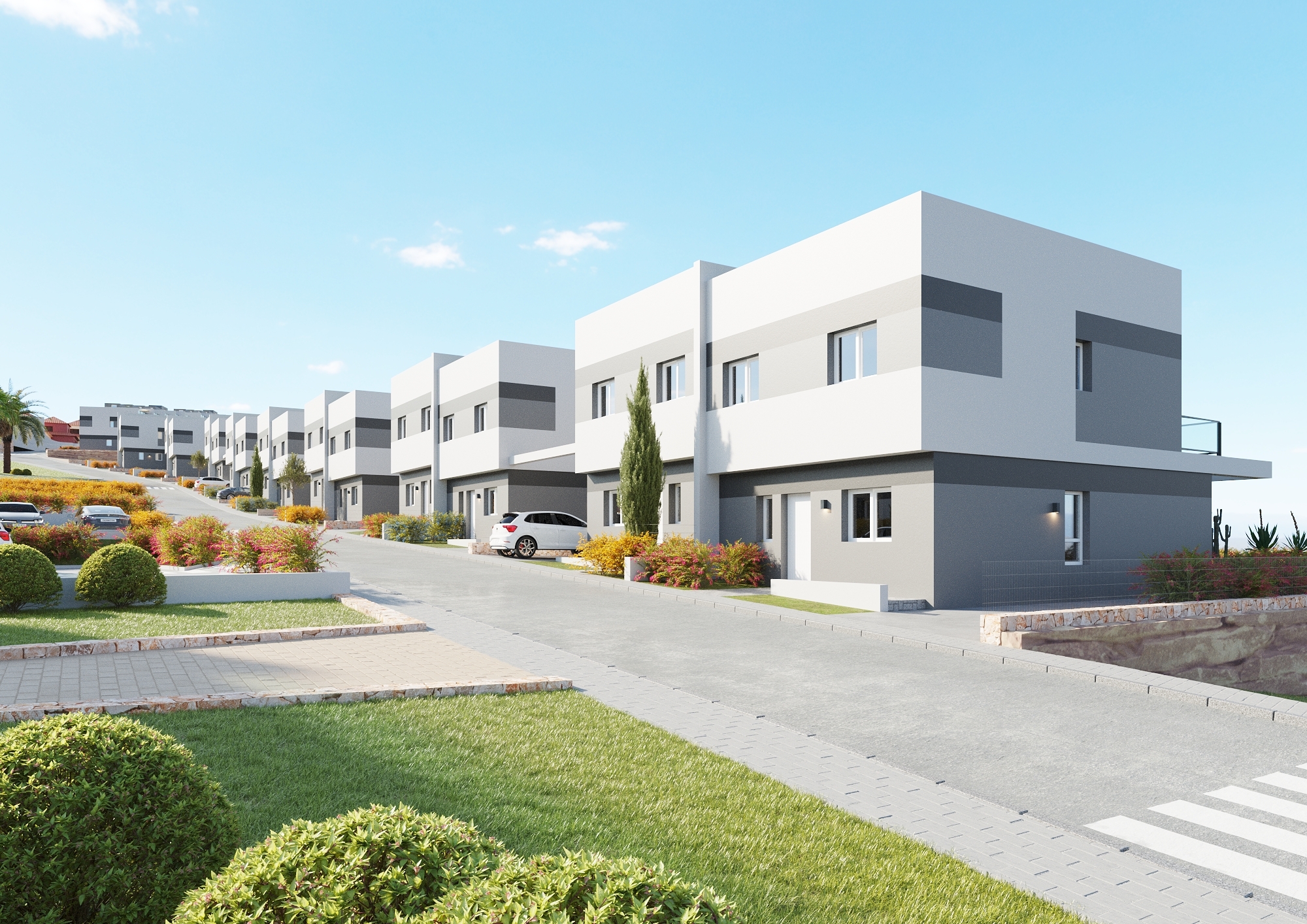 A1.3_Breeze-phase2-SEMI-DETACHED-PAREADAS-Balcon-Finestrat-facade-May 24 Villas unifamiliares en Finestrat