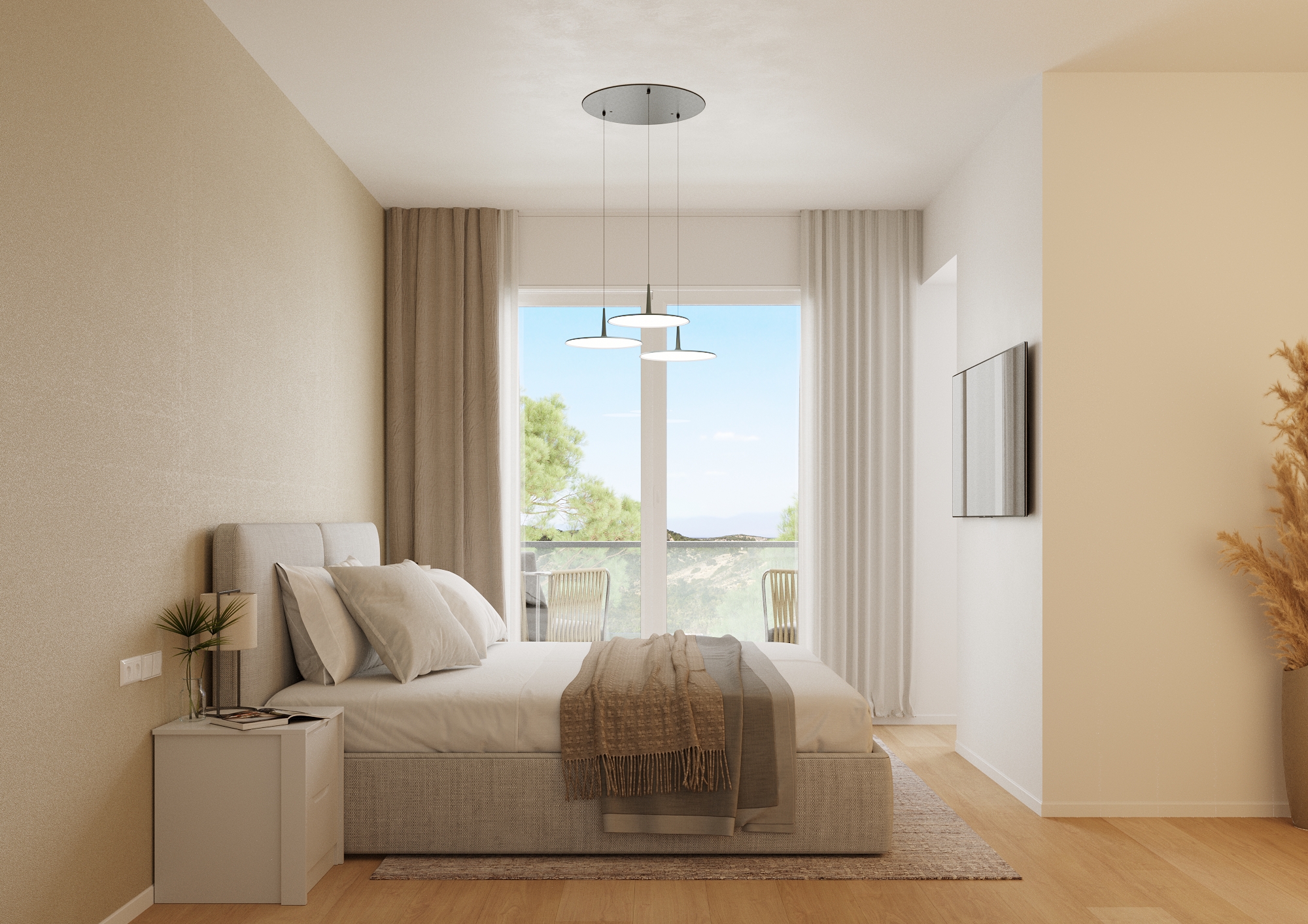 B6.11_Breeze-phase2-SEMI-DETACHED-PAREADA Balcon Finestrat-Bedroom-January 24 Villas unifamiliares en Finestrat