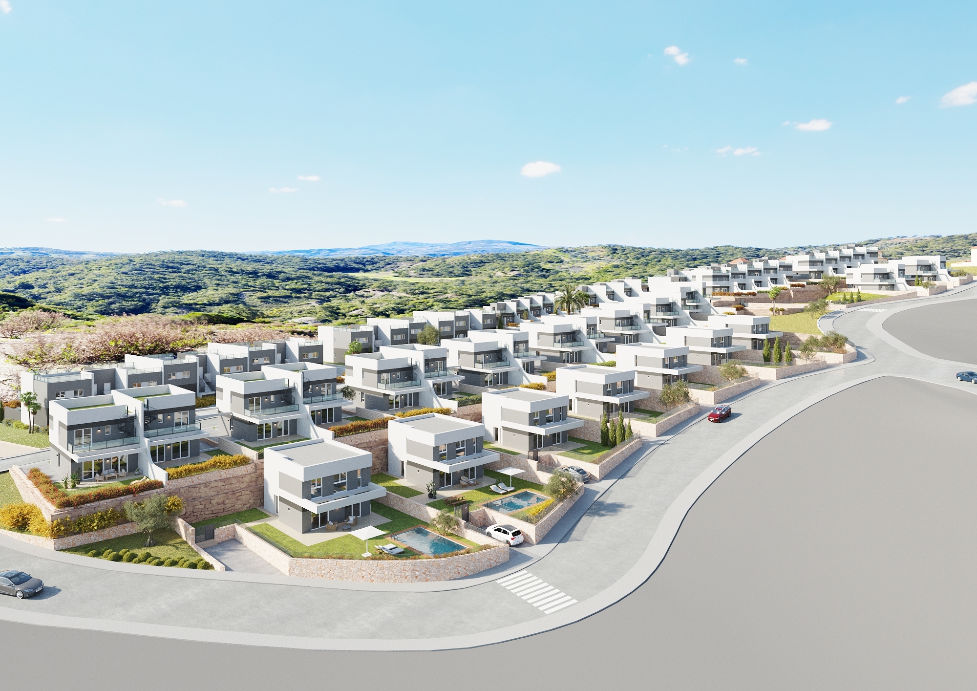 C3.6_Breeze-phase2-Finestrat_Alicante-urbanizacion-general_May 2024 Villas unifamiliares en Finestrat