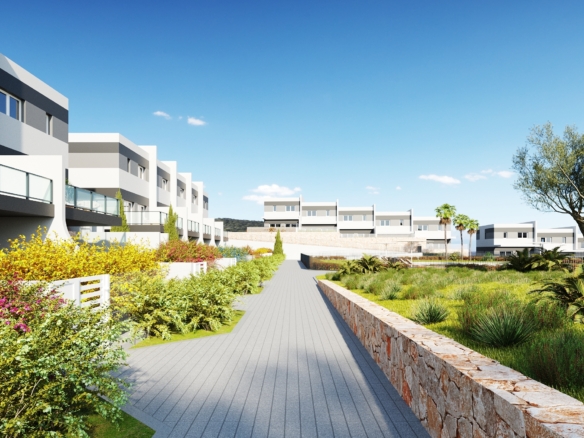 Nueva promoción de casas adosadas en construcción en Balcon de Fienstrat,