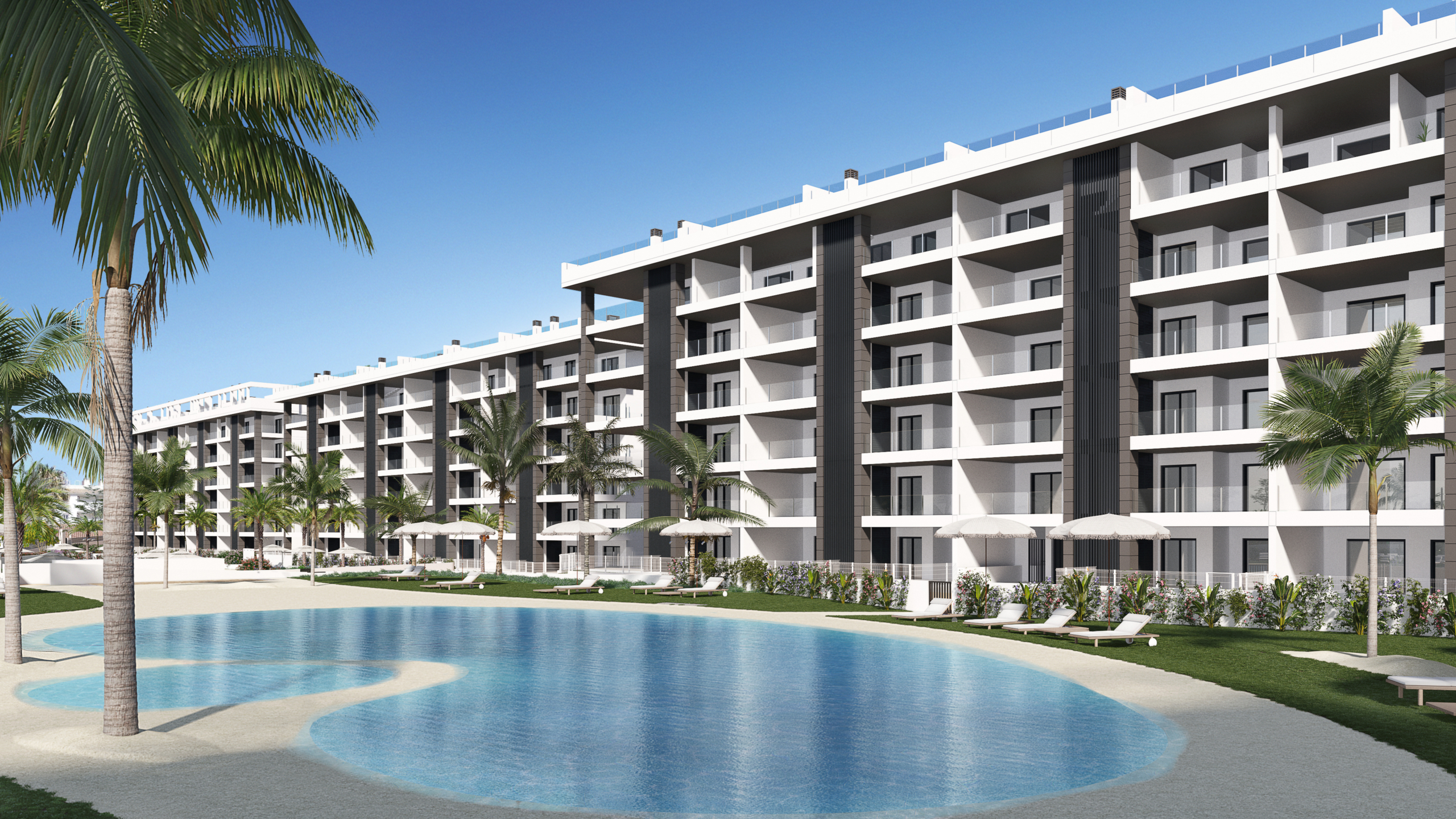 A3.1_Eden Beach-apartments-Torrevieja-swimming pool_Nov 24_2 Apartamentos de diseño y vistas al Mediterráneo La Mata, Torrevieja