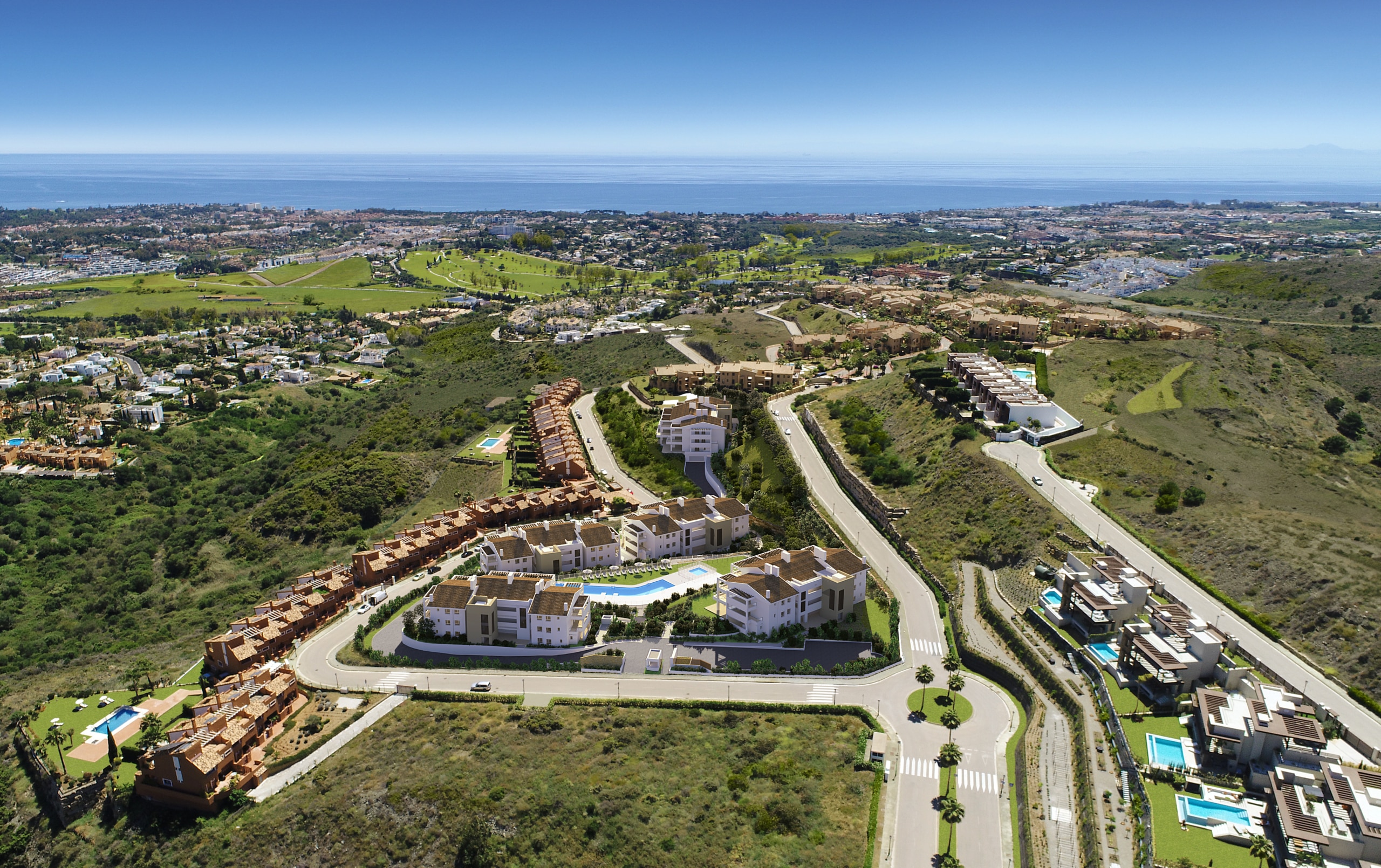 Nueva promocione en construcion en una zuna de total lujo y vistas panorámicas en Malaga