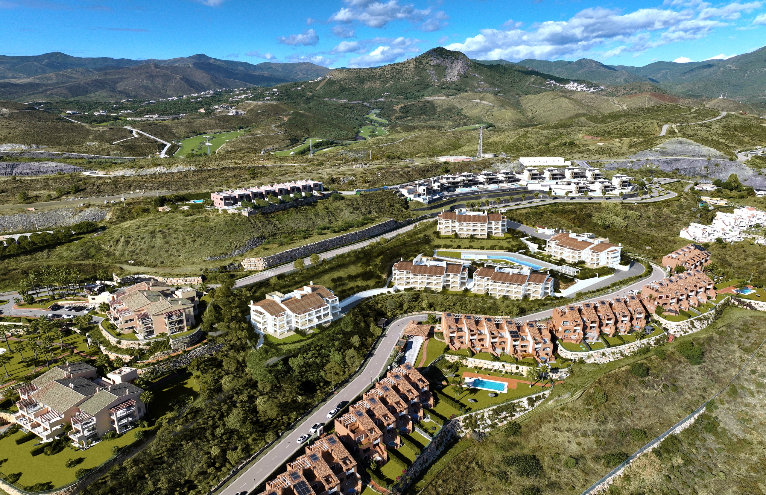 Nueva promocione en construcion en una zuna de total lujo y vistas panorámicas en Malaga