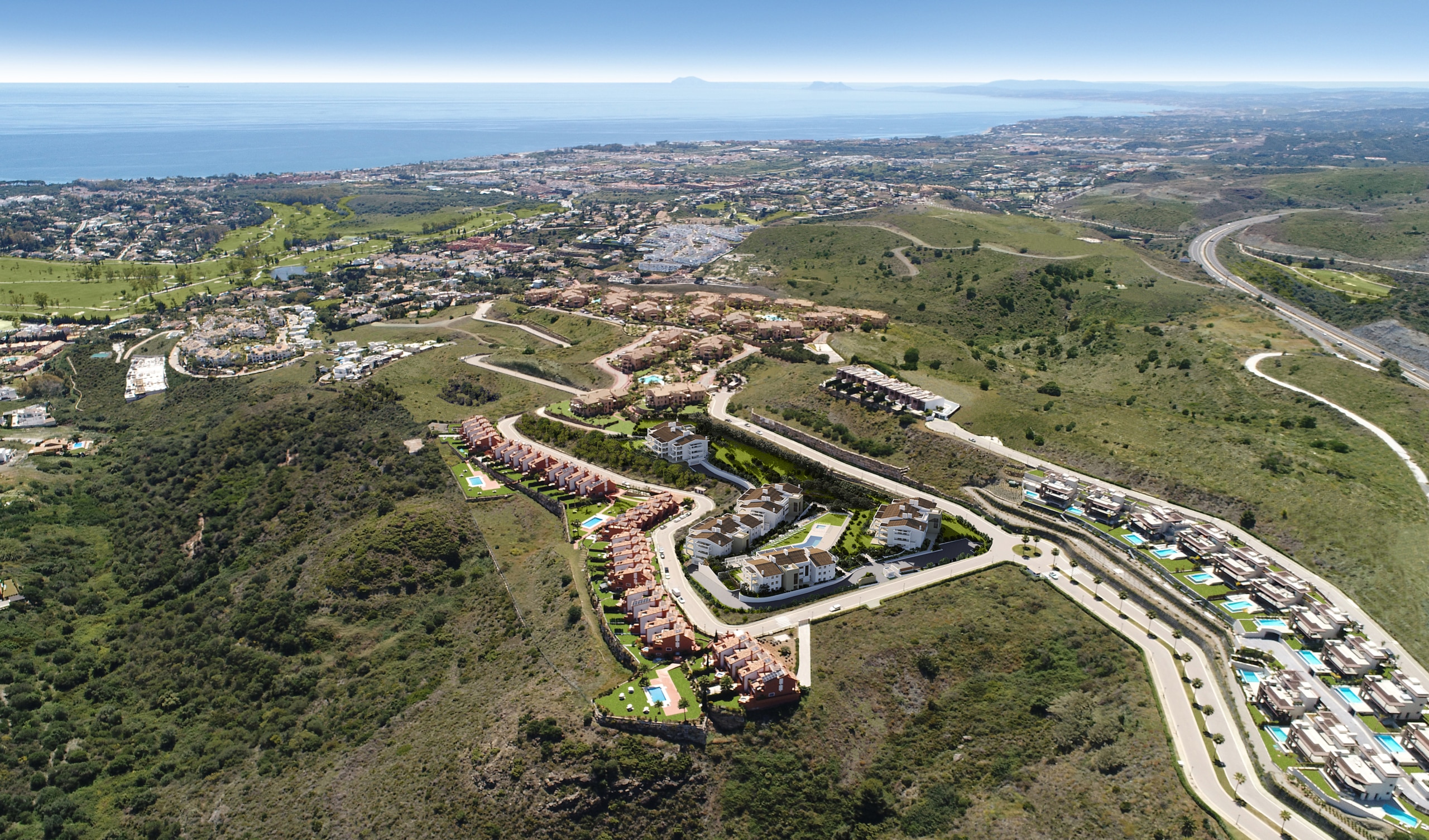 Nueva promocione en construcion en una zuna de total lujo y vistas panorámicas en Malaga