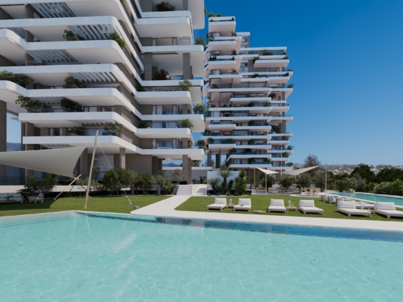 Apartamento impresionante en construcción, con vistas panorámicas en Calpe