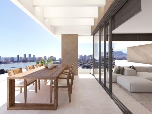 Apartamento impresionante en construcción, con vistas panorámicas en Calpe