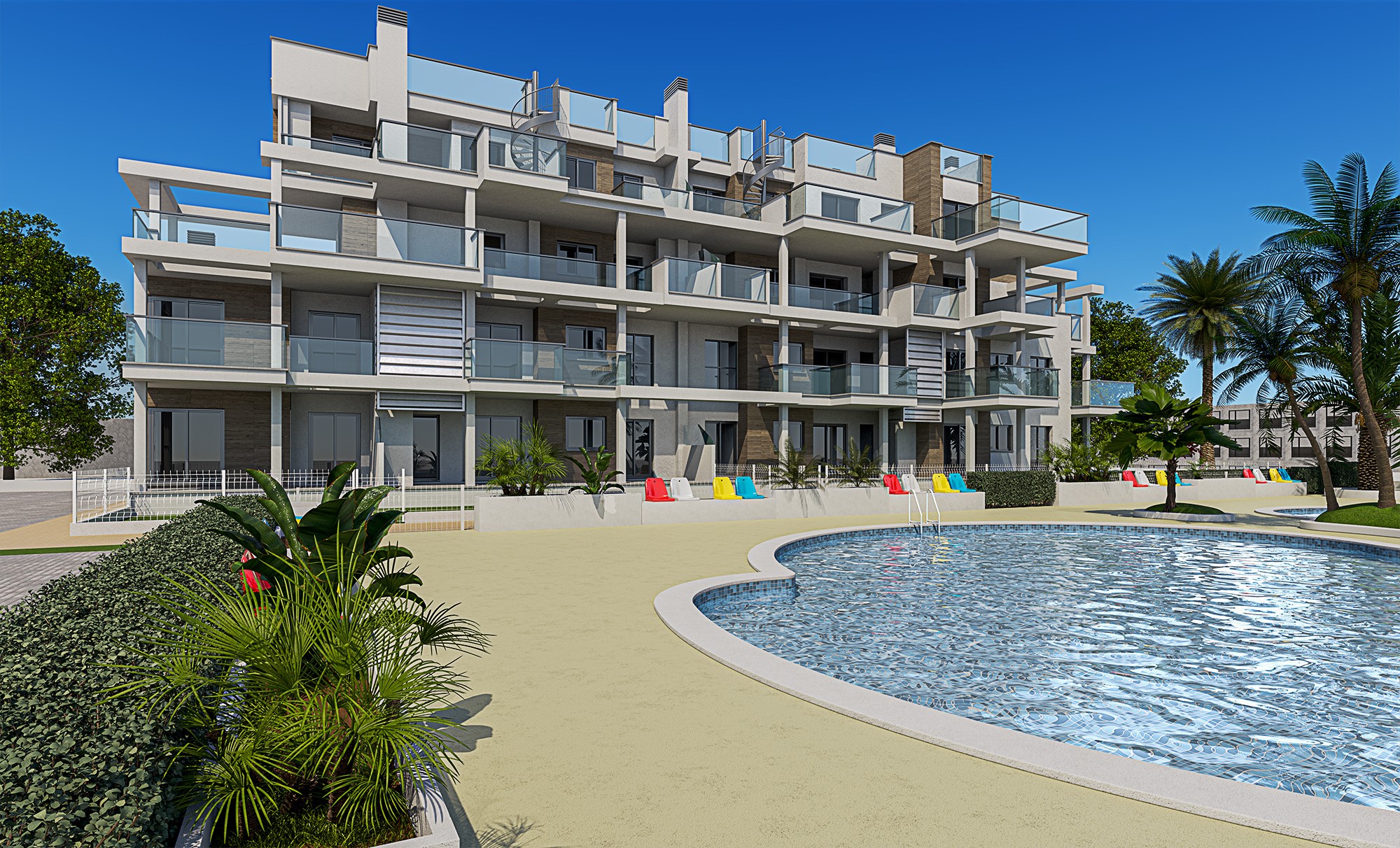 En Denia apartamentos de diseño contemporáneo a pocos pasos del Mediterráneo.