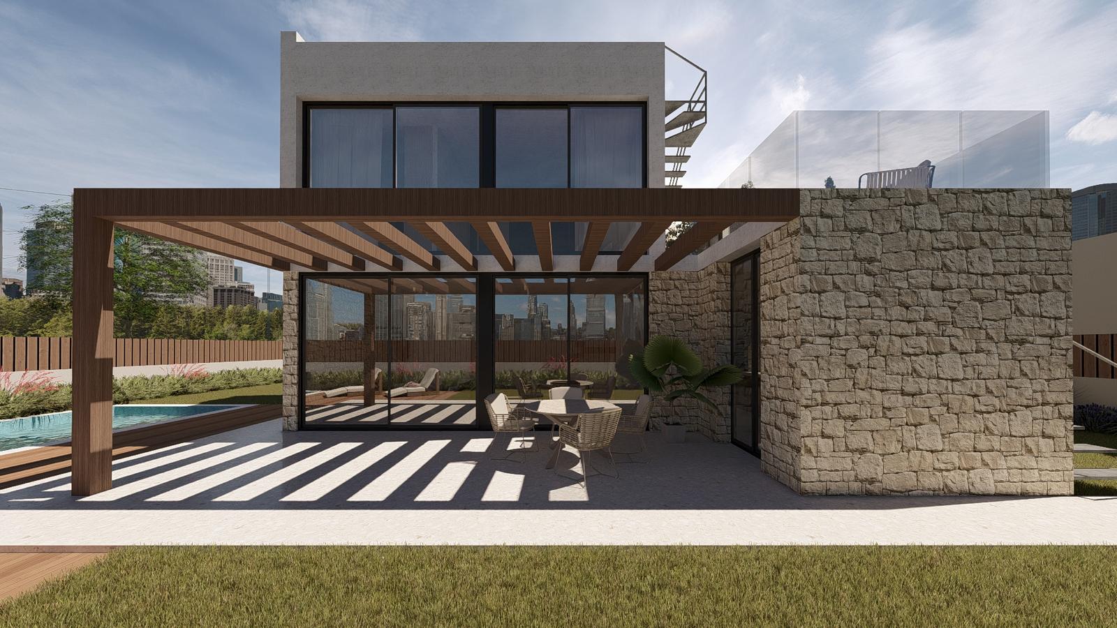 Villa exclusiva de diseño con sótano, solárium y piscina privada en Finestrat