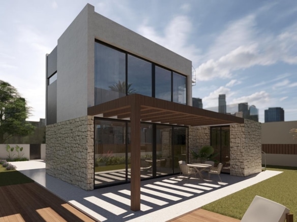 Villa exclusiva de diseño con sótano, solárium y piscina privada en Finestrat