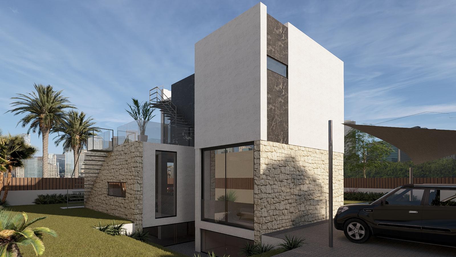 Villa exclusiva de diseño con sótano, solárium y piscina privada en Finestrat