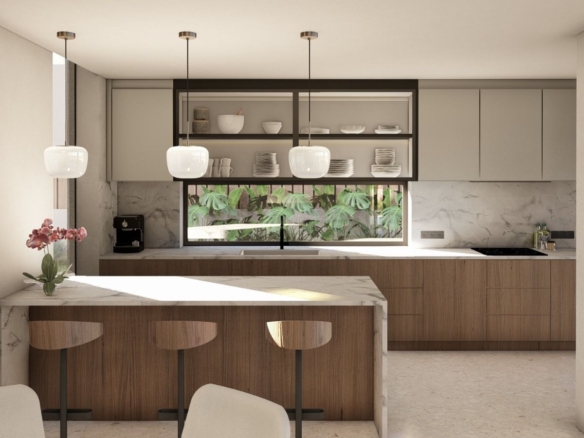 Villa exclusiva de diseño con sótano, solárium y piscina privada en Finestrat
