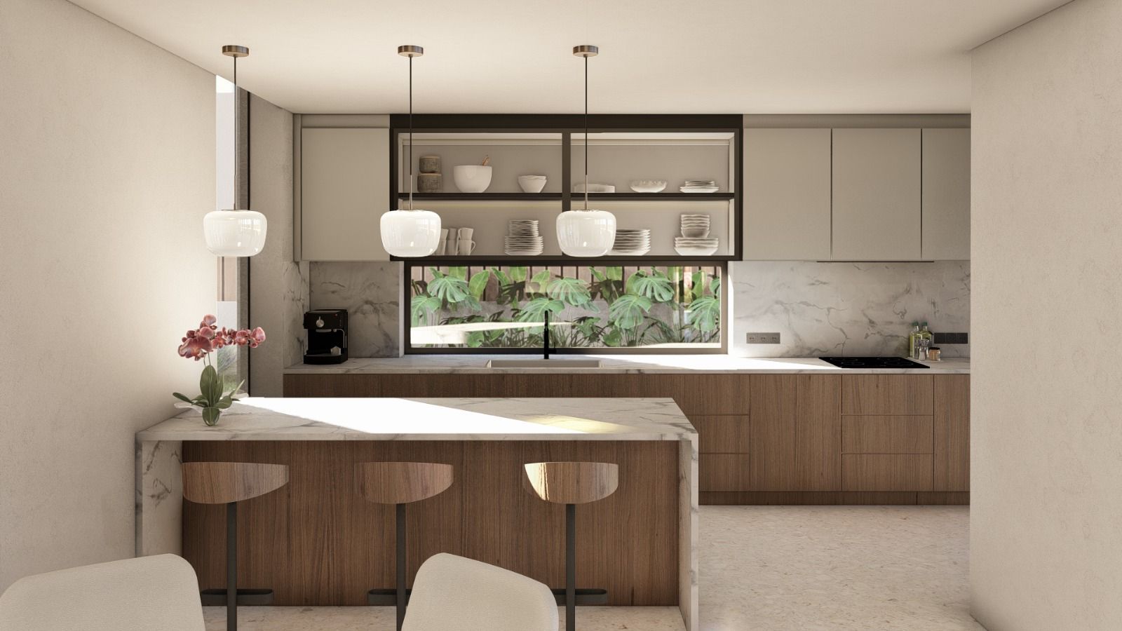 Villa exclusiva de diseño con sótano, solárium y piscina privada en Finestrat