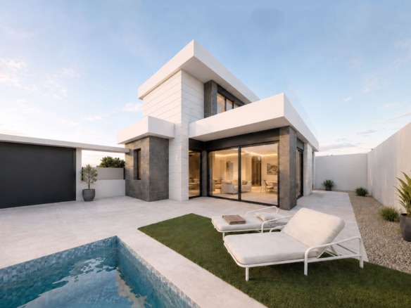 Villas privadas de diseño contemporáneo en Pilar de la Horadada<span class="ninja-ref-data" data-ref="LARO0001" style="display:none;"></span>