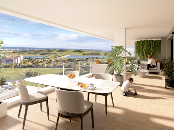 Una nueva forma de vivir junto al golf en Alicante, con vistas al mar